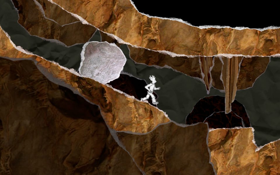 Gameplay screenshot from And Yet It Moves: Indiana Jones.
