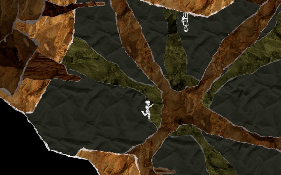 Gameplay screenshot from And Yet It Moves: falling.