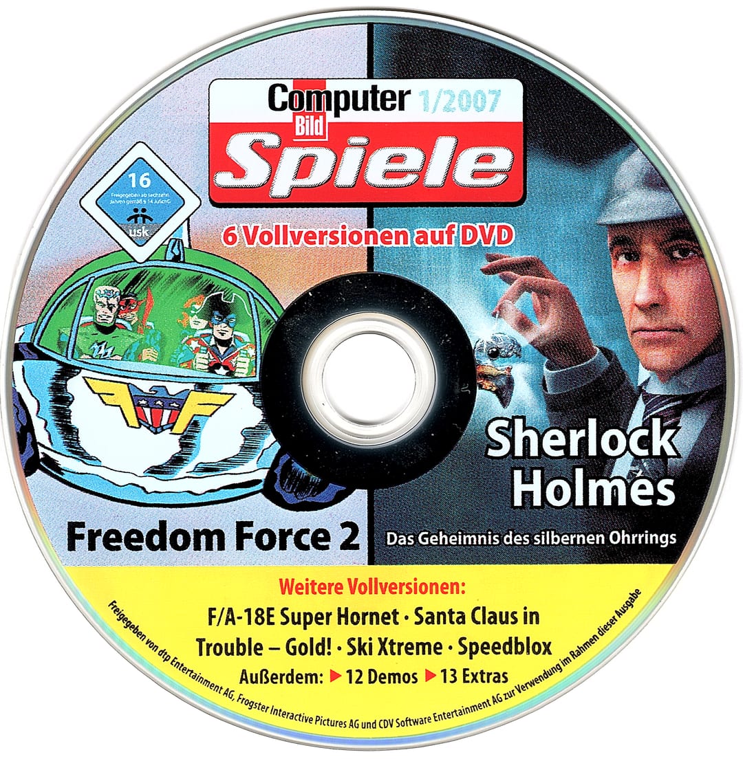 Disc face for Computer Bild Spiele issue CBS012007DVDGOLD.
