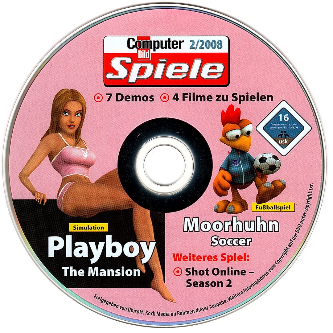 Disc face for Computer Bild Spiele issue CBS022008DVD.