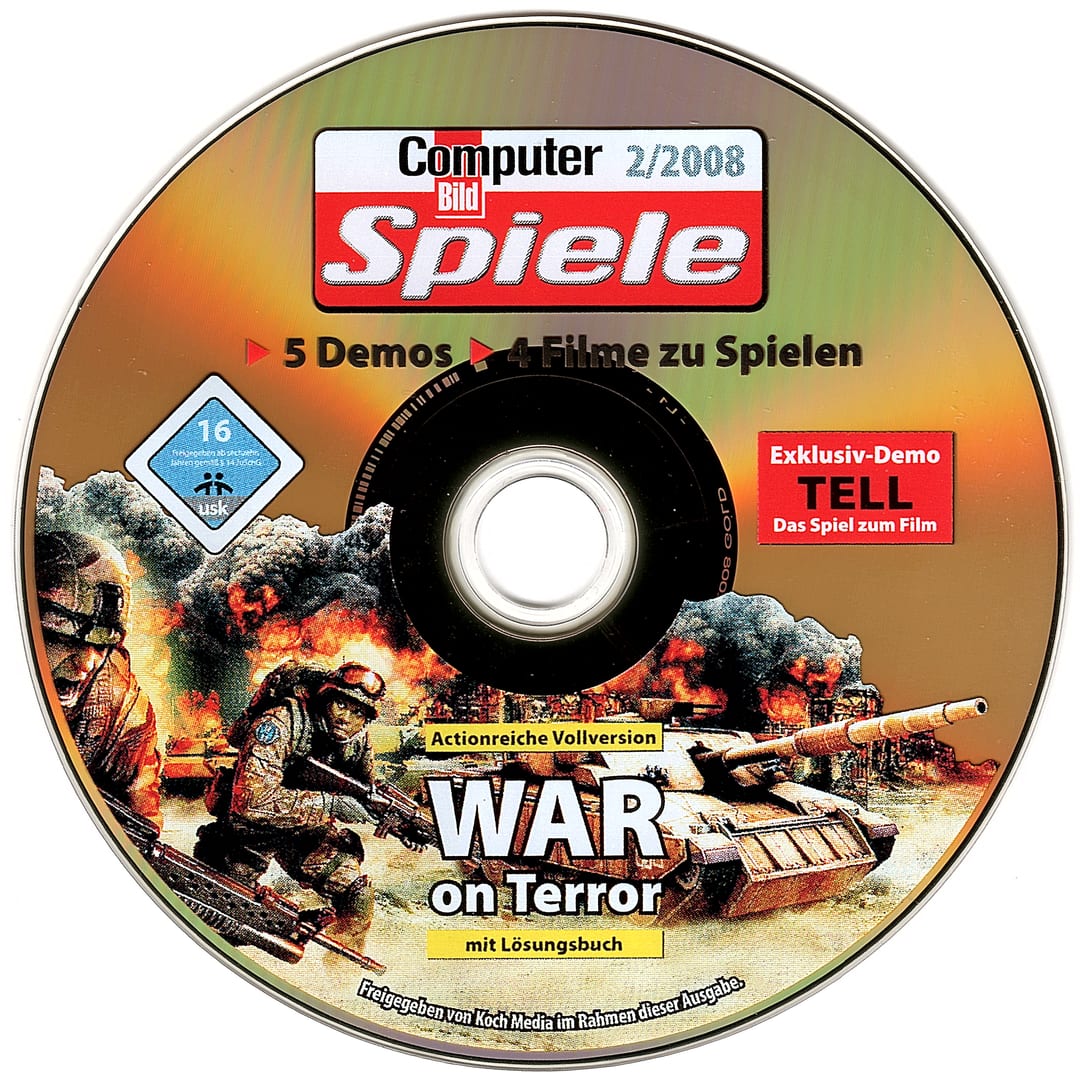 Disc face for Computer Bild Spiele issue CBS022008DVDGold.