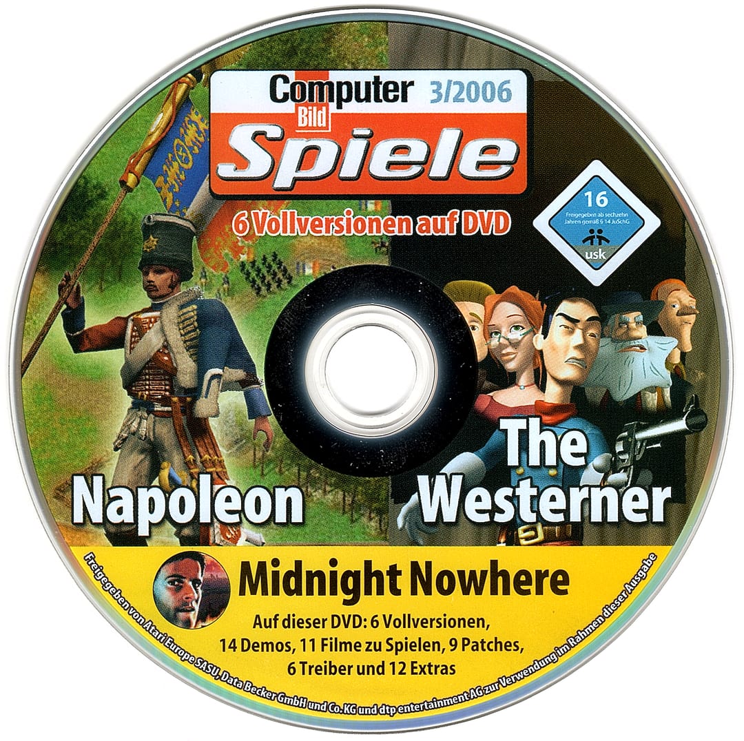 Disc face for Computer Bild Spiele issue CBS032006DVD.