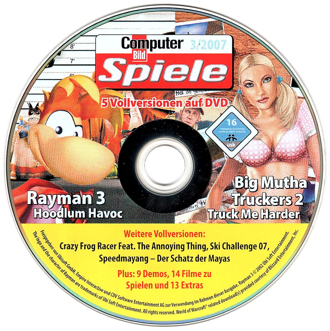 Disc face for Computer Bild Spiele issue CBS032007DVD.