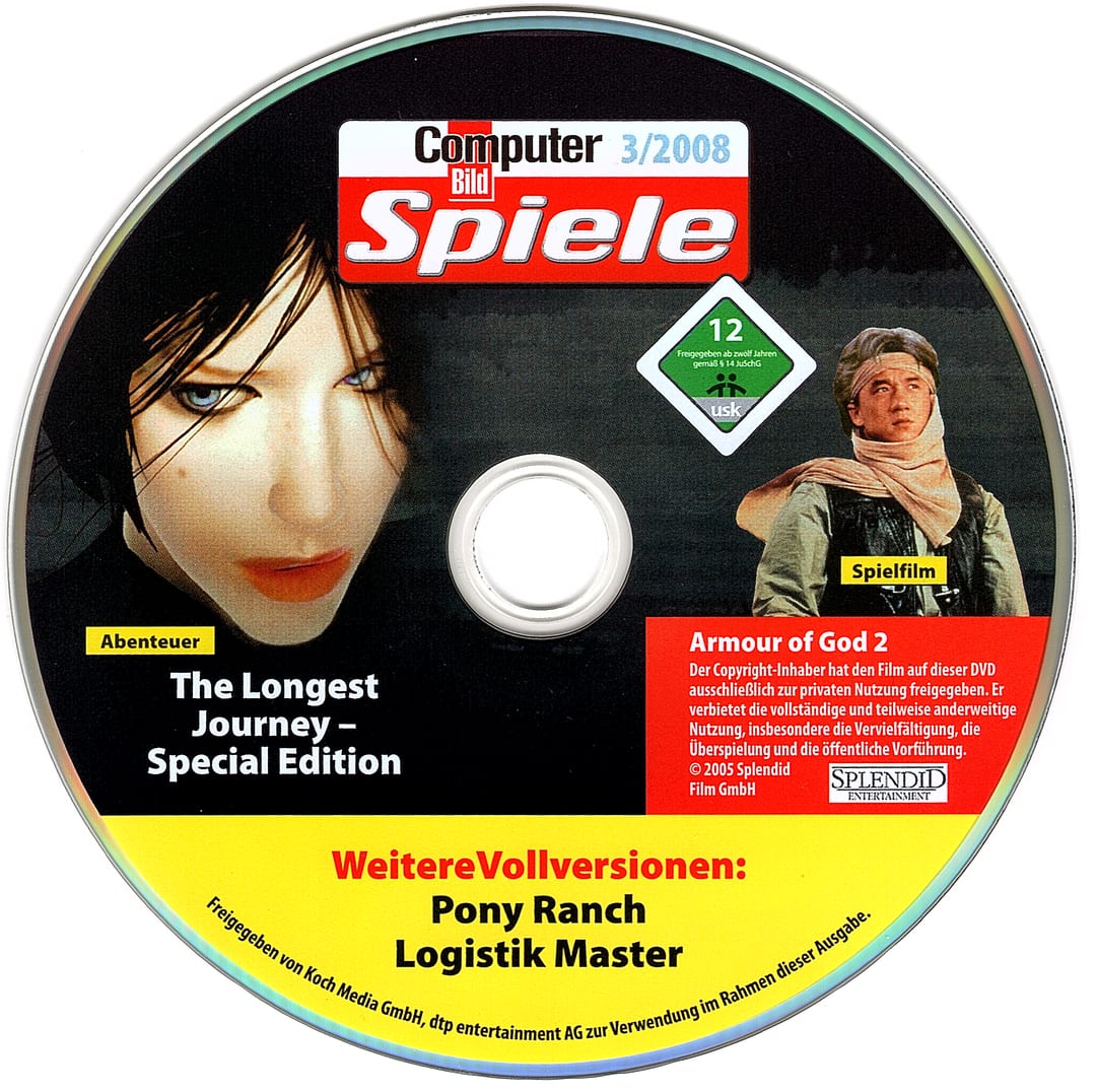 Disc face for Computer Bild Spiele issue CBS032008DVD.