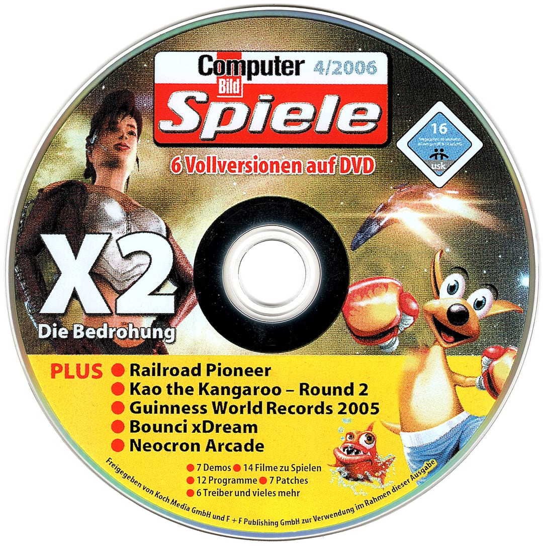 Disc face for Computer Bild Spiele issue CBS042006DVD.