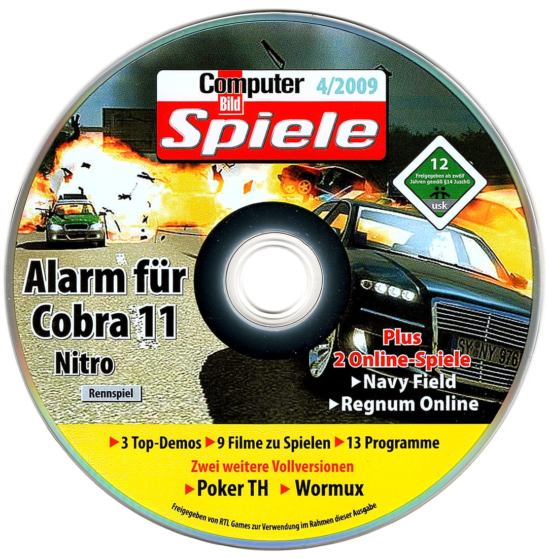 Disc face for Computer Bild Spiele issue CBS042009DVD.