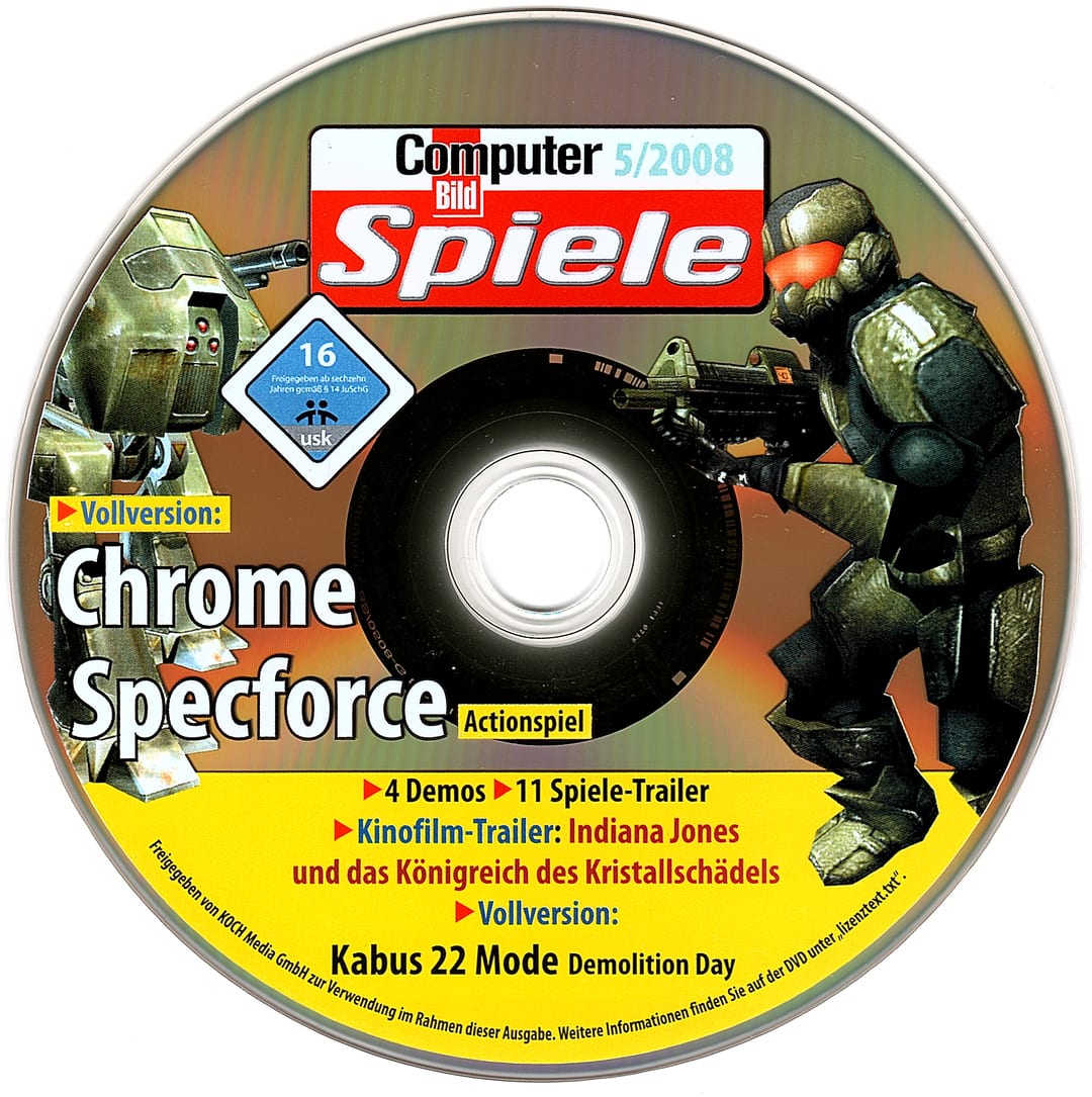Disc face for Computer Bild Spiele issue CBS052008DVDGold.