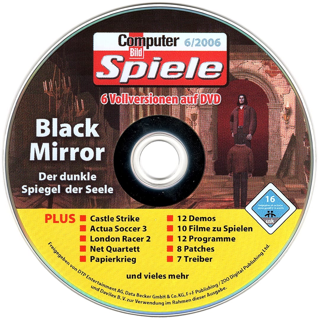 Disc face for Computer Bild Spiele issue CBS062006DVD.