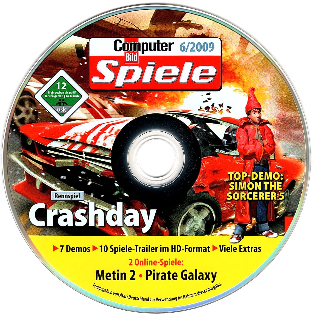 Disc face for Computer Bild Spiele issue CBS062009DVD.
