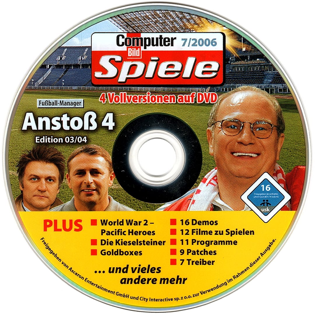 Disc face for Computer Bild Spiele issue CBS072006DVD.