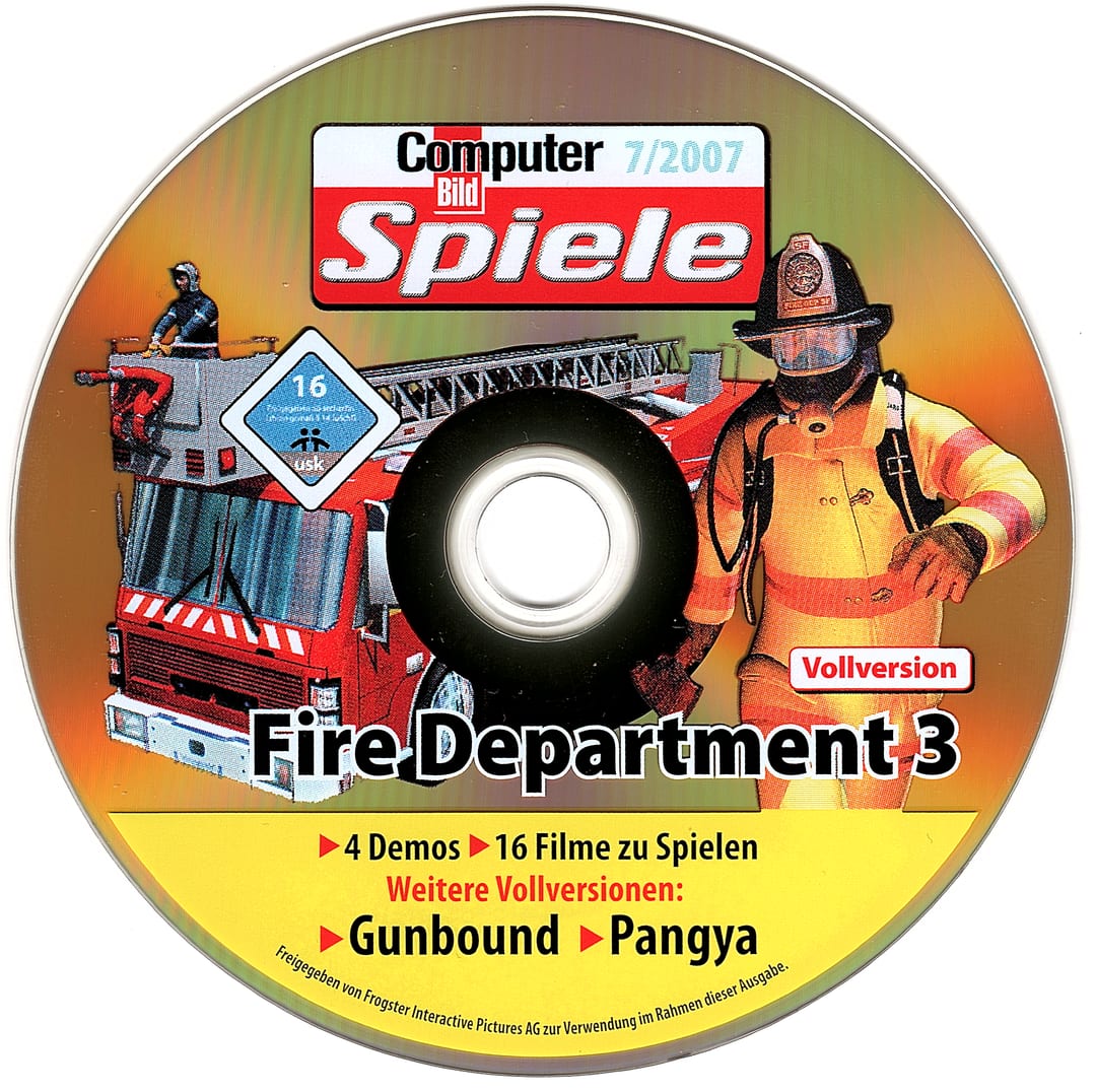 Disc face for Computer Bild Spiele issue CBS072007DVDGold.
