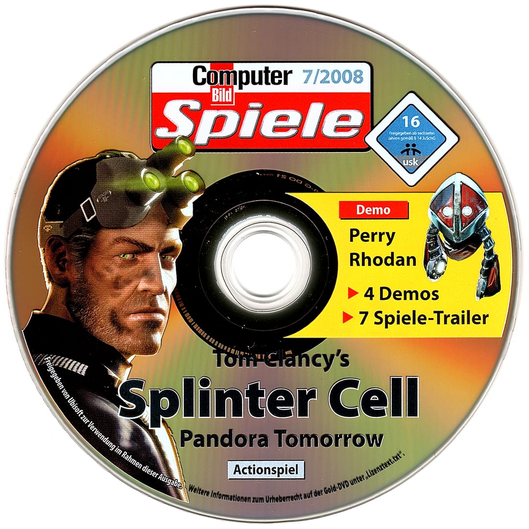 Disc face for Computer Bild Spiele issue CBS072008DVDGold.