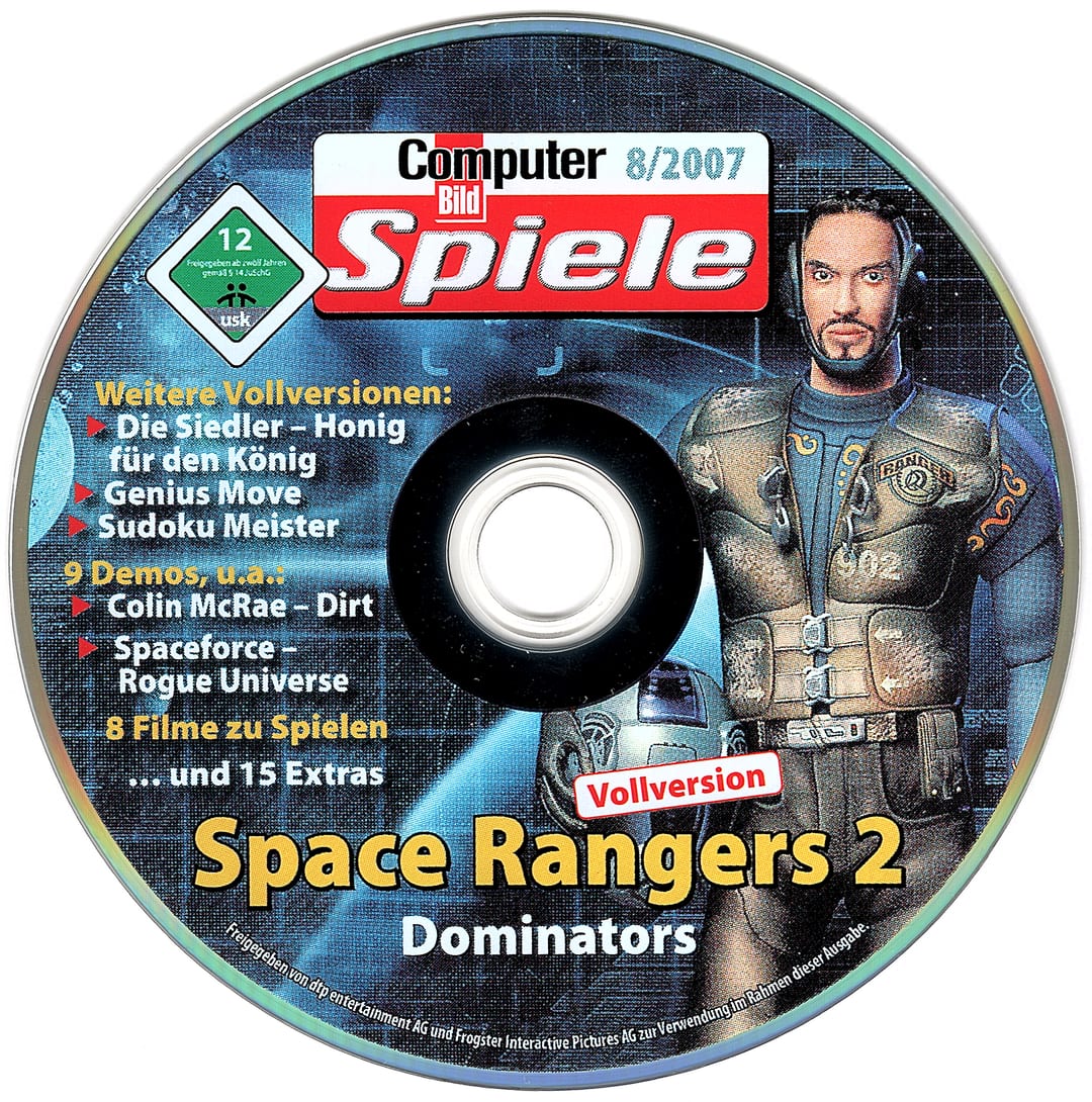 Disc face for Computer Bild Spiele issue CBS082007DVD.