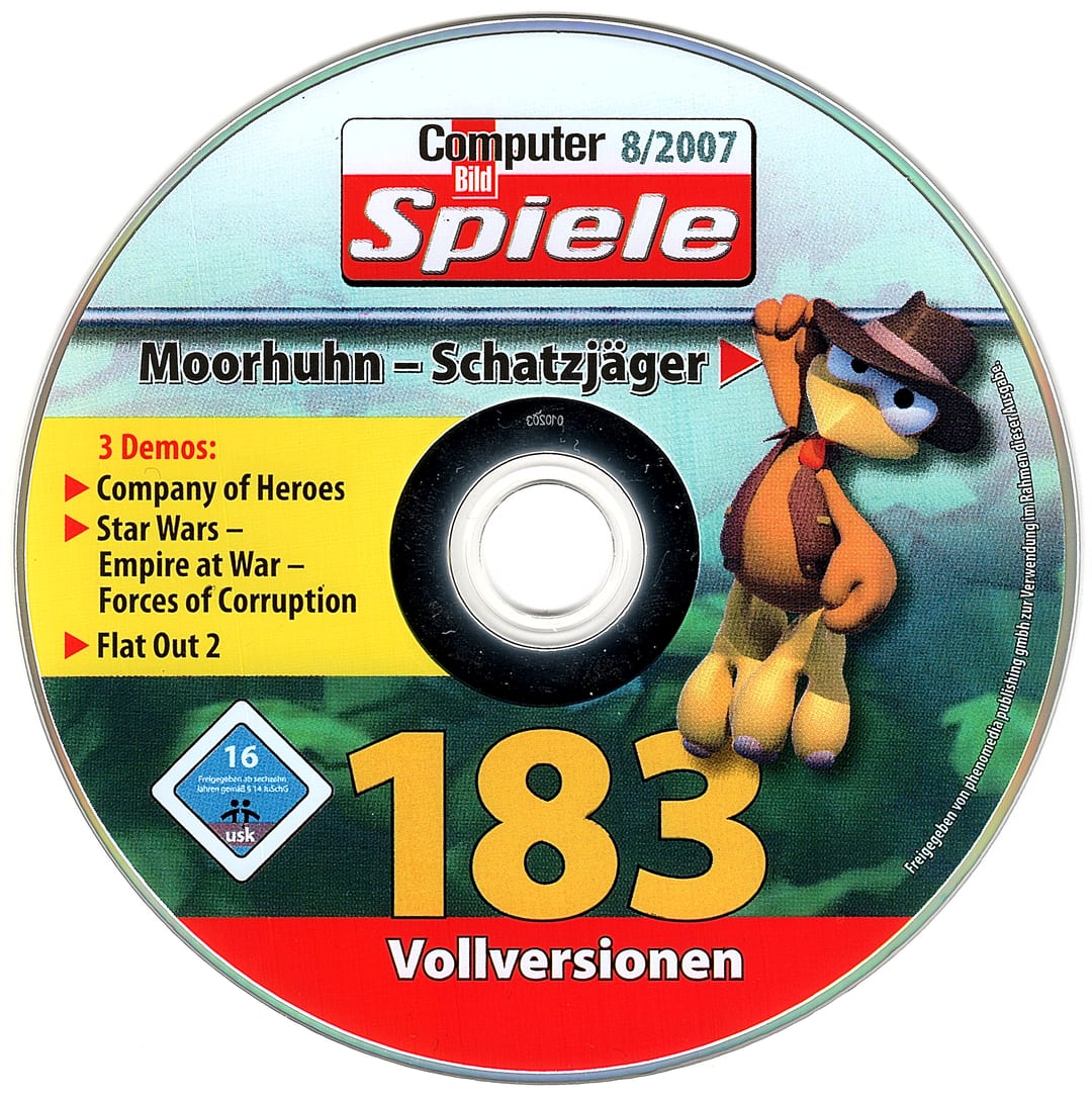 Disc face for Computer Bild Spiele issue CBS082007DVDBonus.