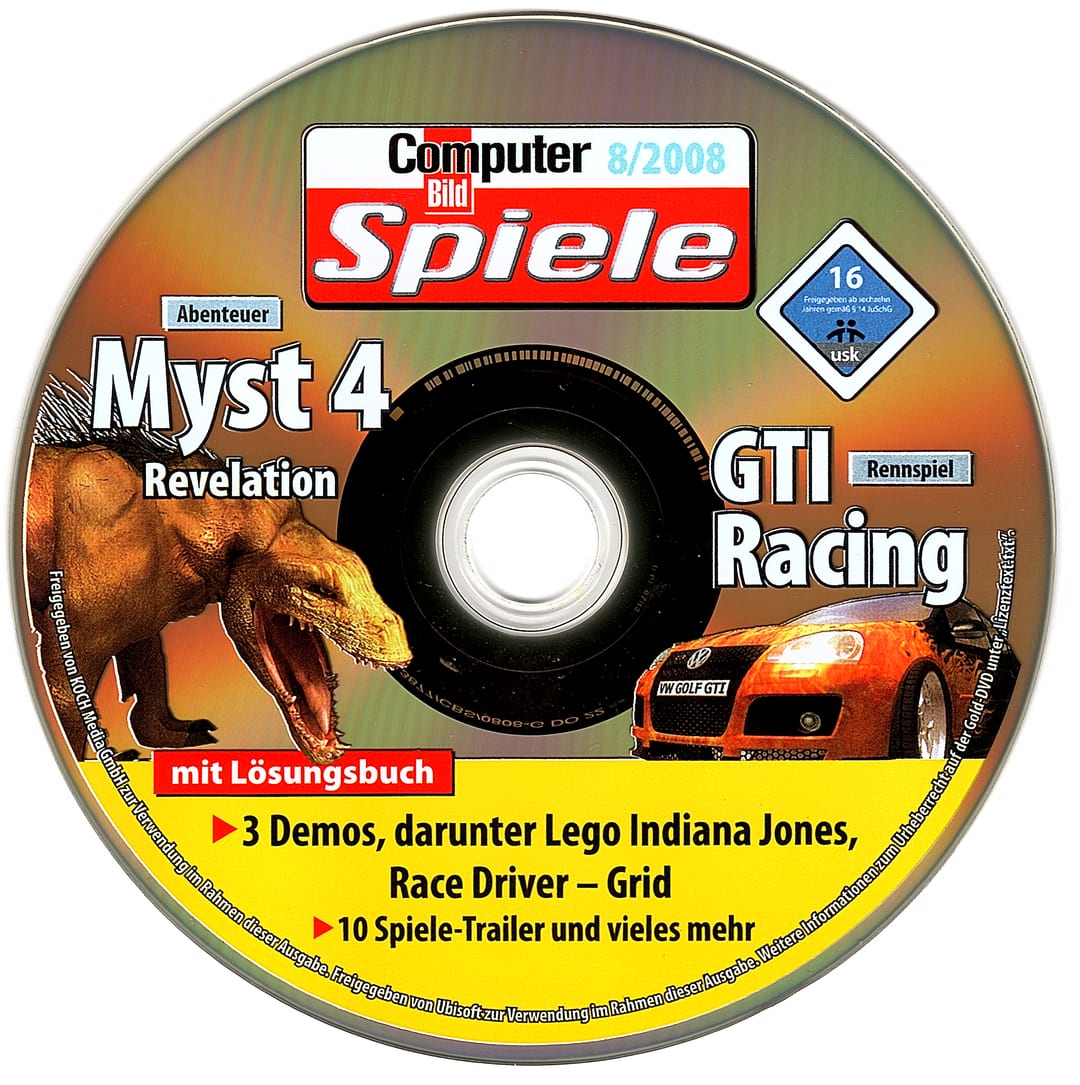 Disc face for Computer Bild Spiele issue CBS082008DVDGold.