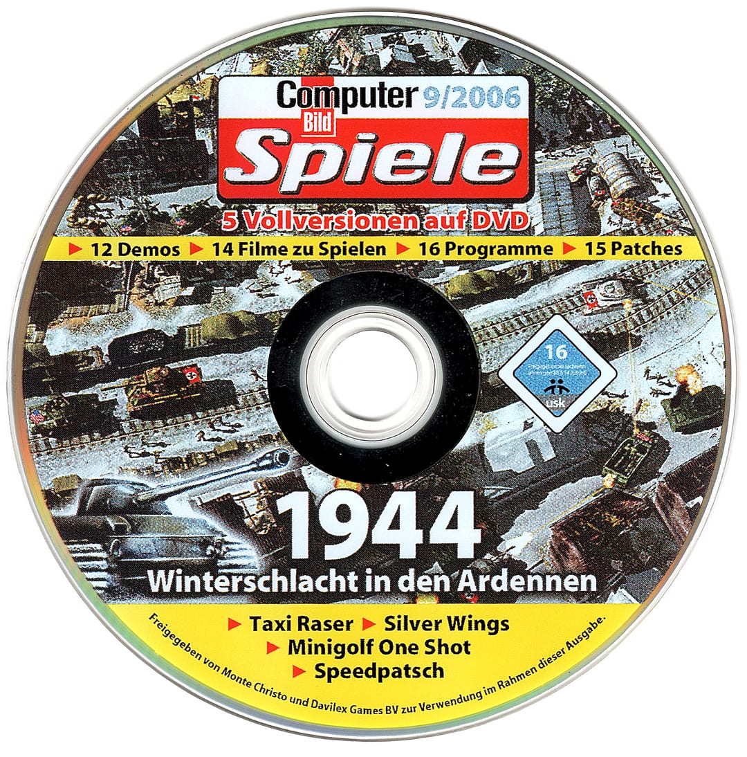 Disc face for Computer Bild Spiele issue CBS092006DVD.
