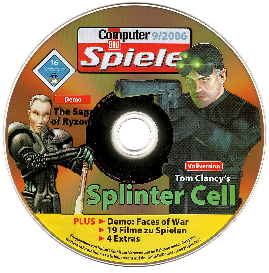 Disc face for Computer Bild Spiele issue CBS092006DVDGOLD.