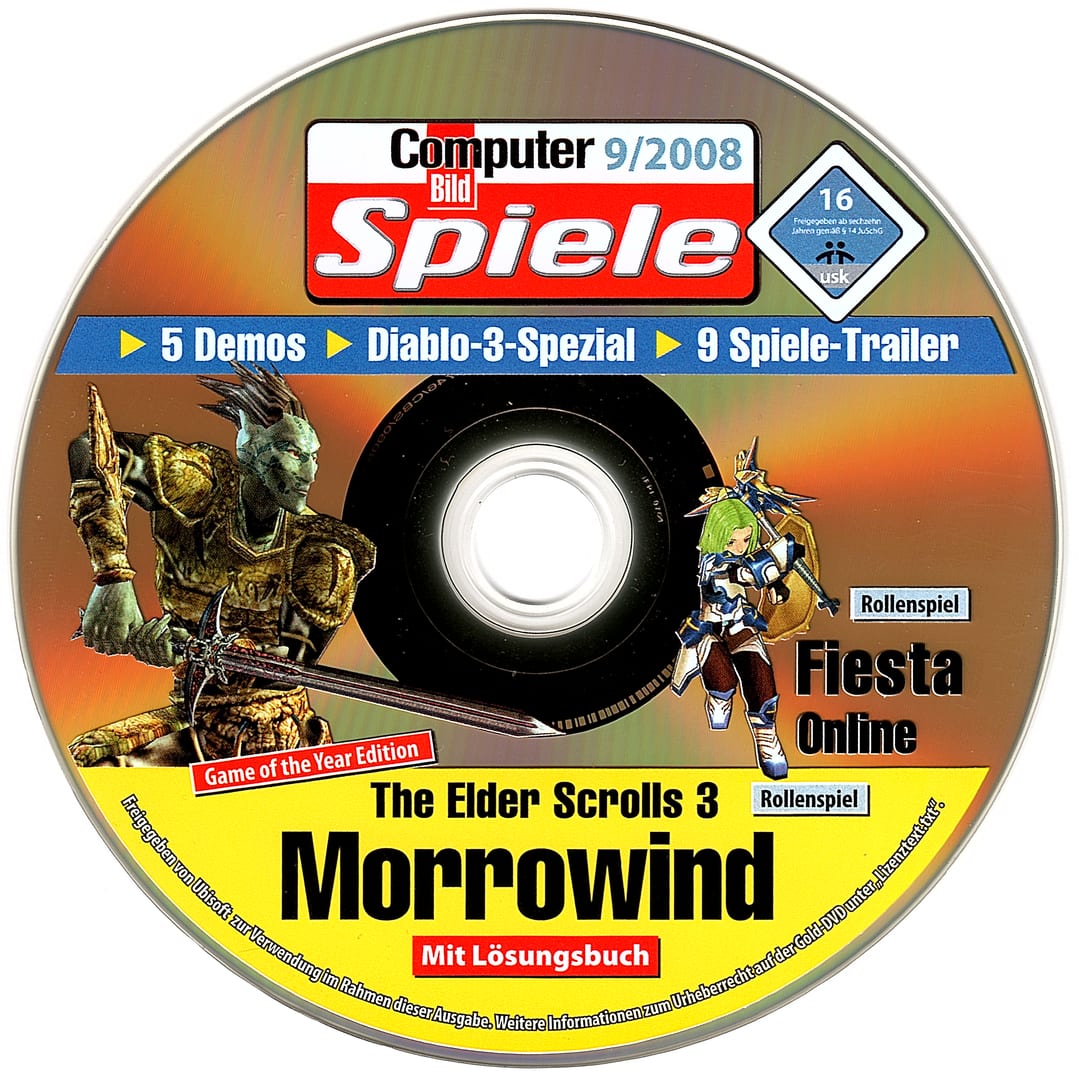Disc face for Computer Bild Spiele issue CBS092008DVDGold.