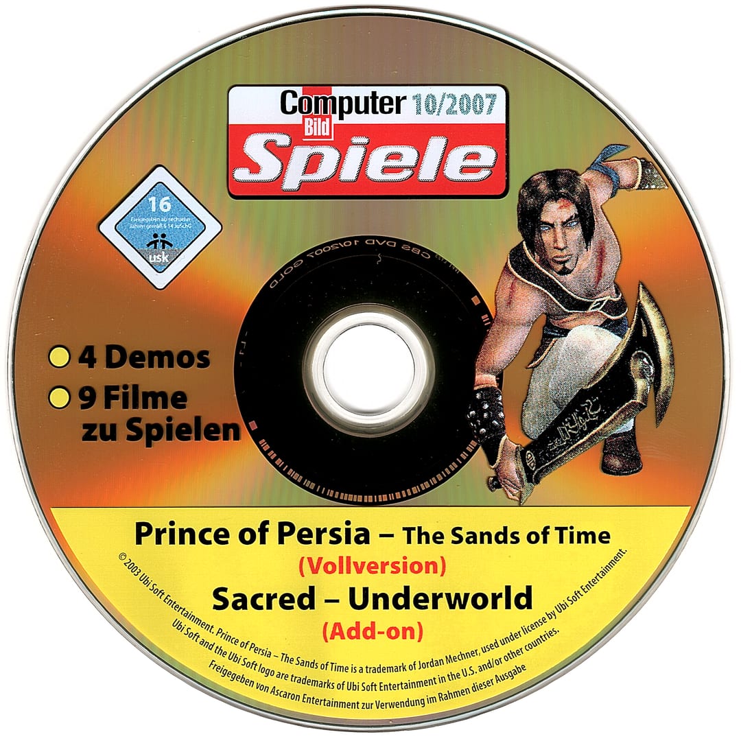 Disc face for Computer Bild Spiele issue CBS102007DVDGold.