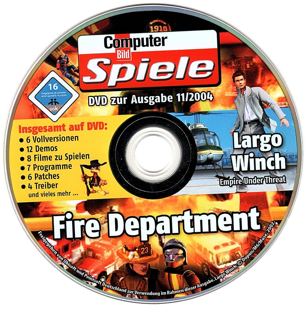 Disc face for Computer Bild Spiele issue CBS112004DVD.