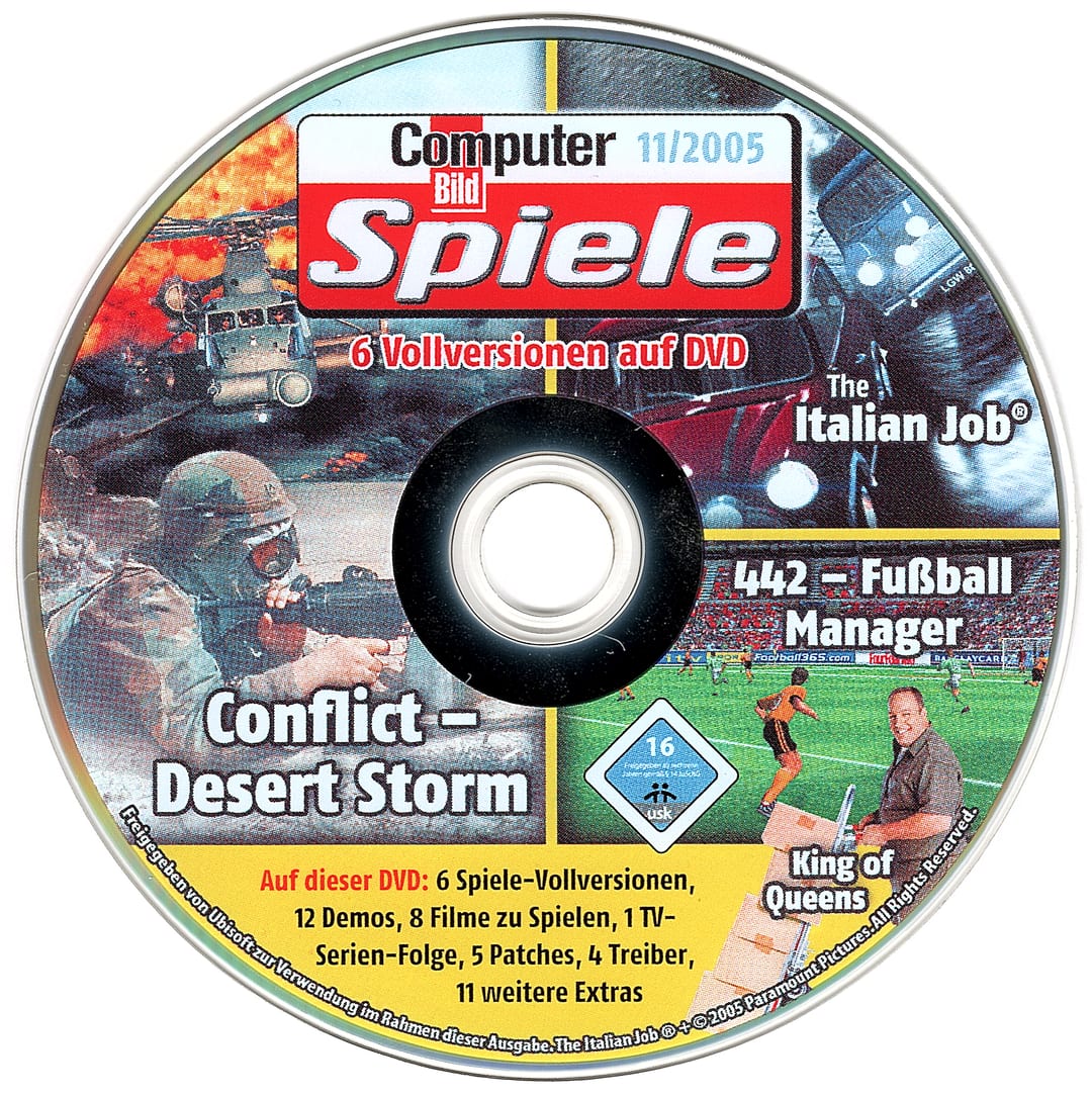 Disc face for Computer Bild Spiele issue CBS112005DVD.