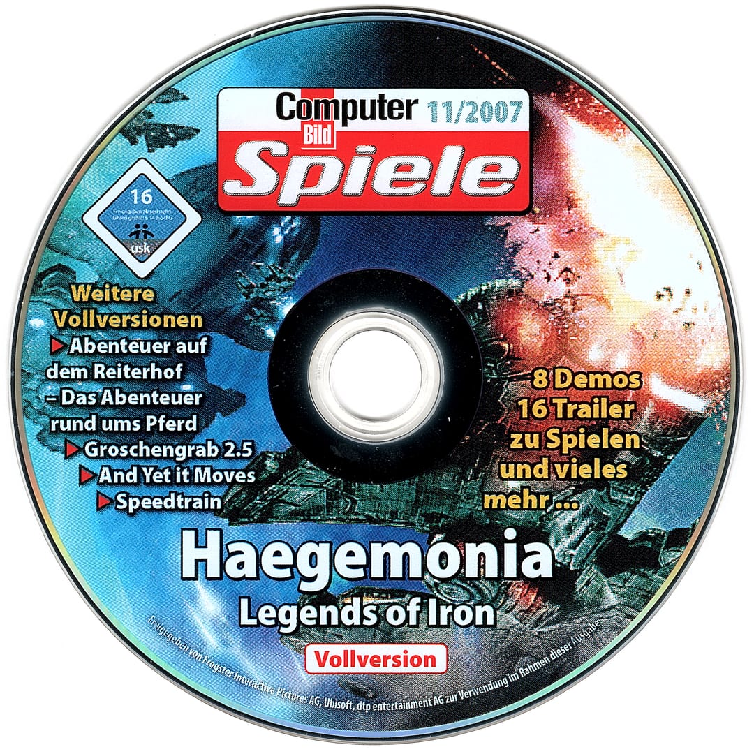 Disc face for Computer Bild Spiele issue CBS112007DVD.