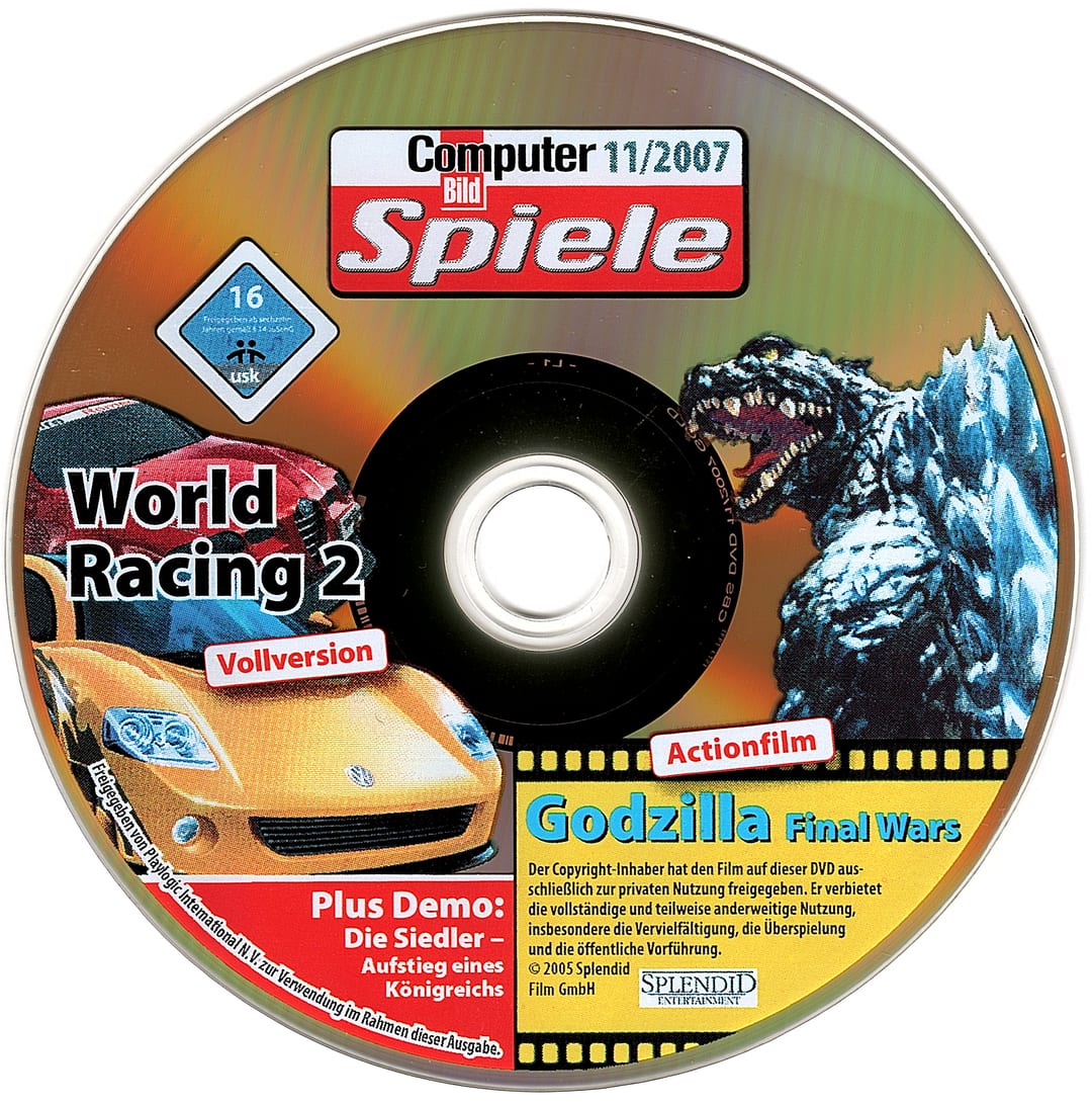 Disc face for Computer Bild Spiele issue CBS112007DVDGold.
