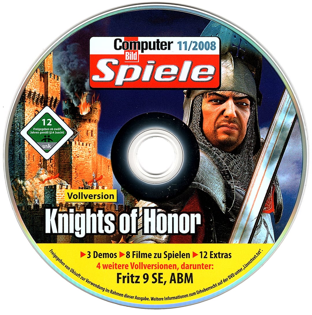 Disc face for Computer Bild Spiele issue CBS112008DVD.