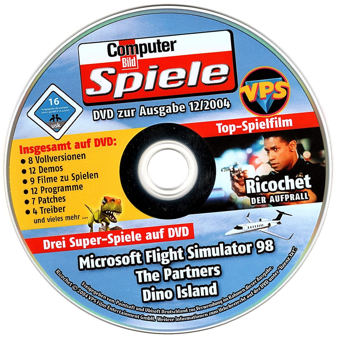 Disc face for Computer Bild Spiele issue CBS122004DVD.