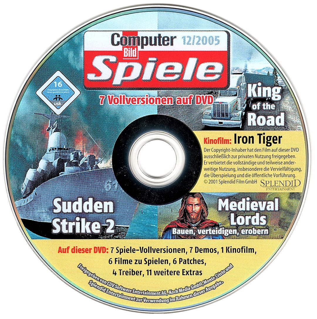 Disc face for Computer Bild Spiele issue CBS122005DVD.