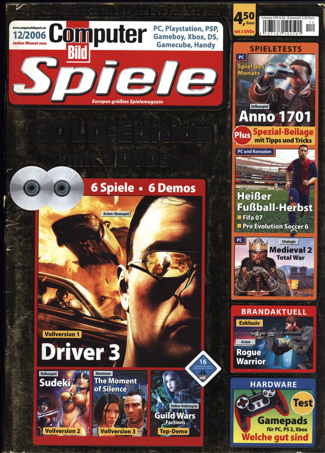 Cover of Computer Bild Spiele issue CBS122006DVD.