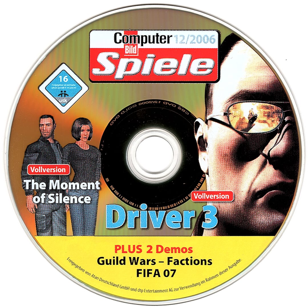Disc face for Computer Bild Spiele issue CBS122006DVDGOLD.