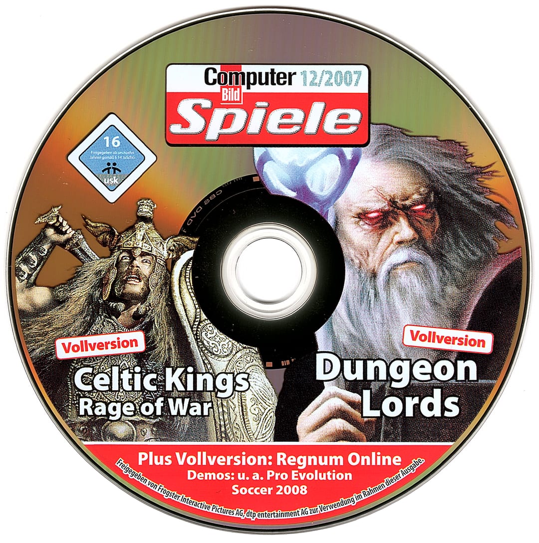 Disc face for Computer Bild Spiele issue CBS122007DVDGold.