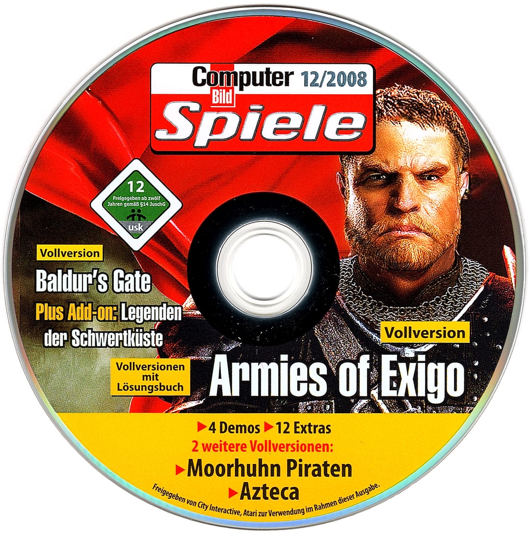 Disc face for Computer Bild Spiele issue CBS122008DVD.