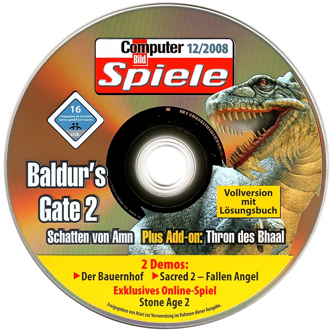 Disc face for Computer Bild Spiele issue CBS122008DVDGold.
